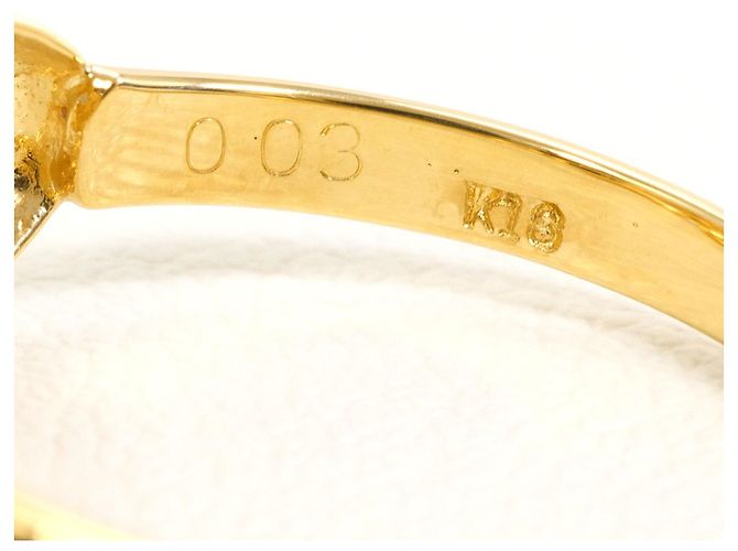 Autre Marque 18K Gelbgold-Ring mit Diamant Golden - Ansicht 4