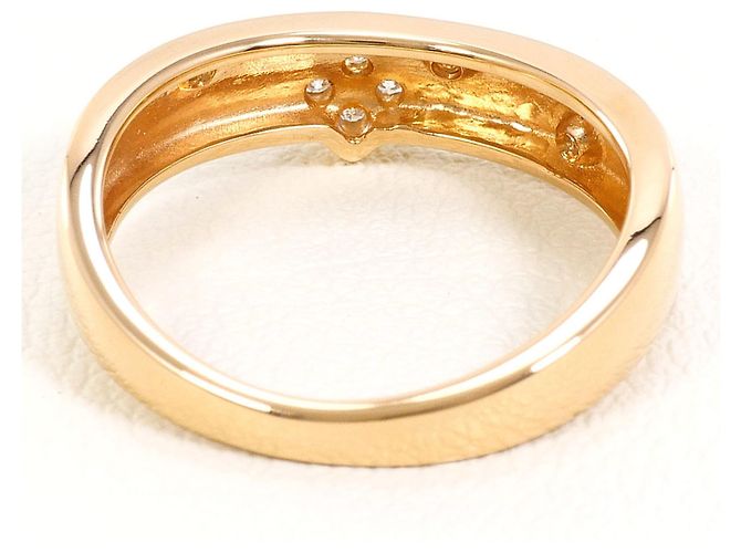 Autre Marque 18K Roségold-Ring mit Diamant Golden - Ansicht 3