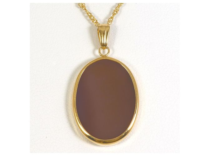 Autre Marque Cameo-Halskette aus 18K Gelbgold Golden - Ansicht 3
