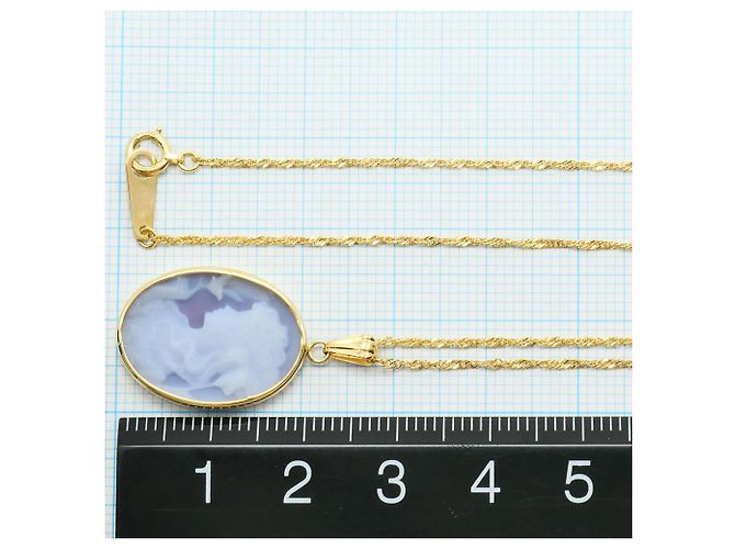 Autre Marque Cameo-Halskette aus 18K Gelbgold Golden - Ansicht 4