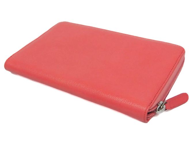 Chanel Camellia Zip Around Organizer Leather Long Pink - view 2