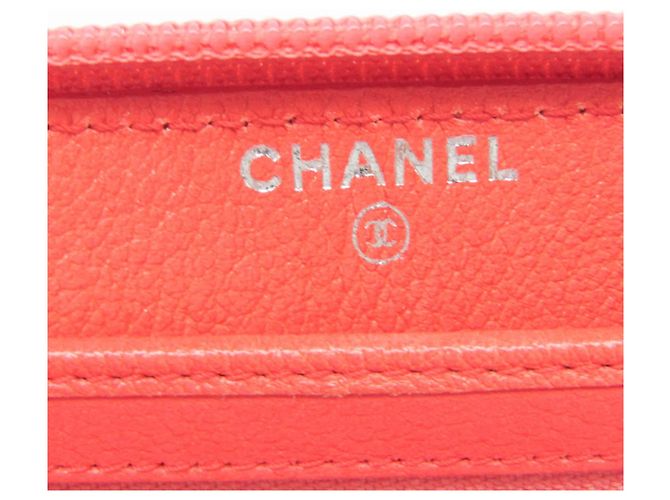 Chanel Camellia Zip Around Organizer Leather Long Pink - view 4