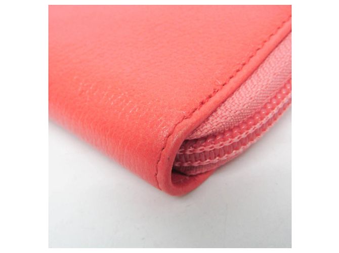 Chanel Camellia Zip Around Organizer Leather Long Pink - view 6