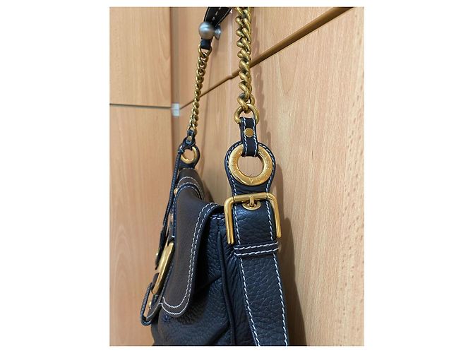 Dolce & Gabbana Black Pebbled Leather Shoulder Bag - view 4