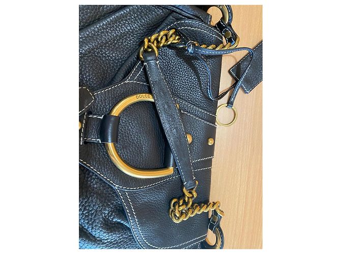 Dolce & Gabbana Black Pebbled Leather Shoulder Bag - view 7