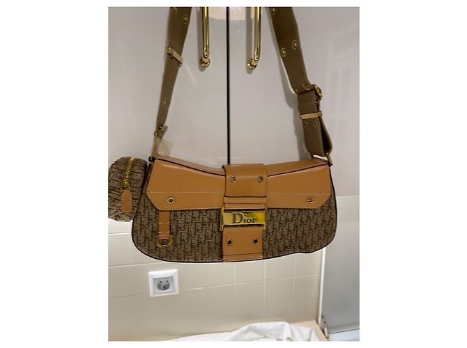 Christian Dior Borsa Saddle Trotter con pochette Marrone - vista 12