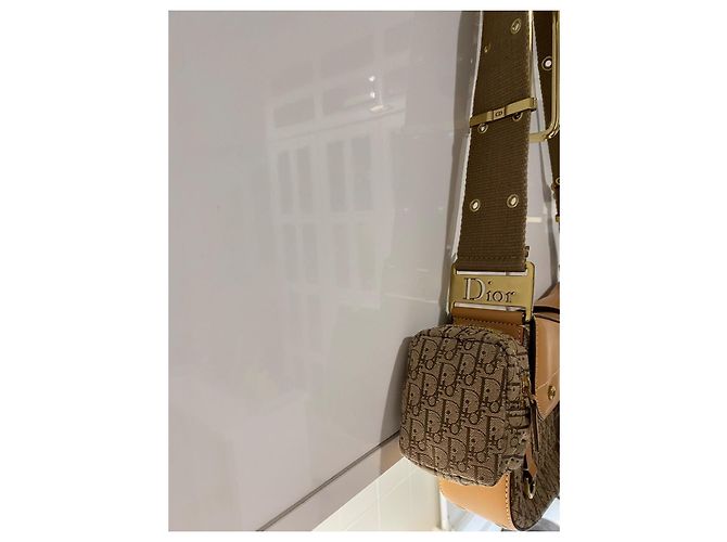 Christian Dior Borsa Saddle Trotter con pochette Marrone - vista 16