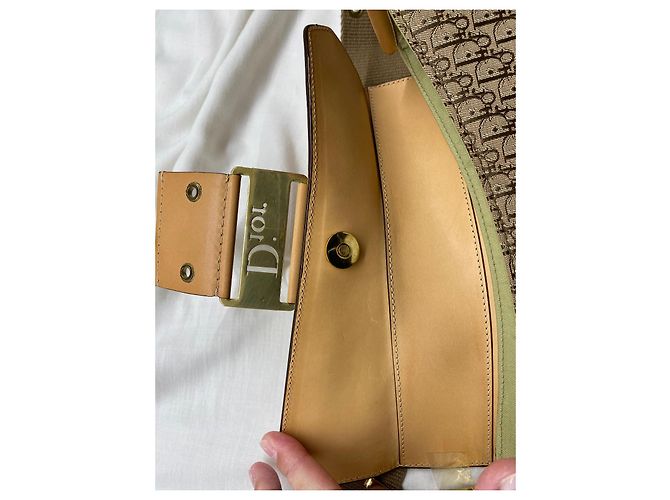 Christian Dior Borsa Saddle Trotter con pochette Marrone - vista 9
