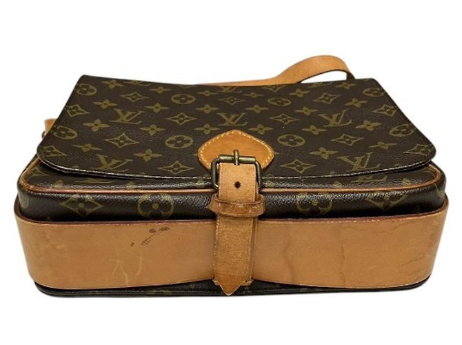 Borsa Louis Vuitton Monogram Cartouchiere Marrone - vista 3
