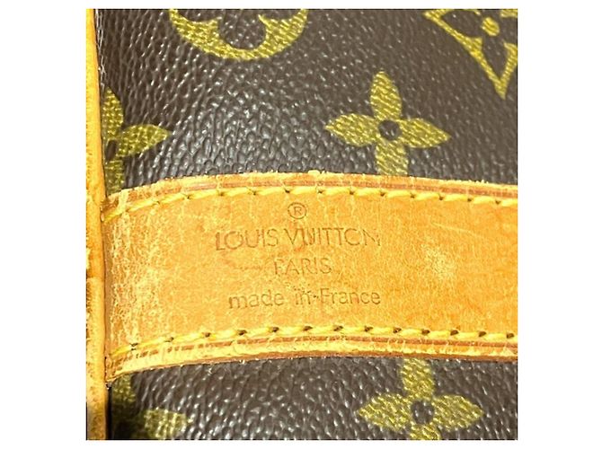Borsa Louis Vuitton Monogram Keepall Bandoulière 50 Marrone - vista 4