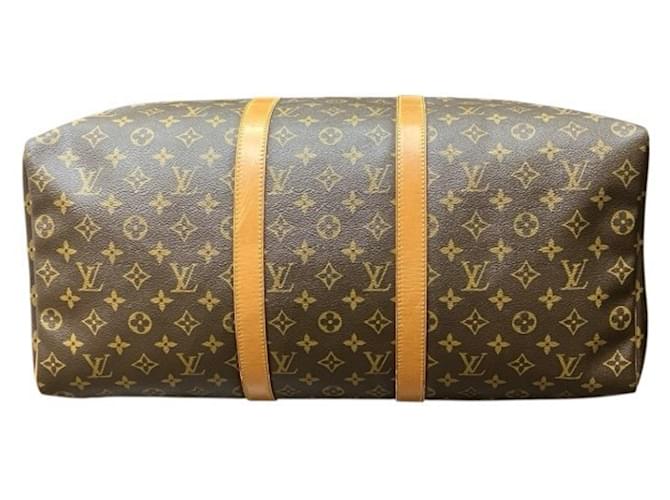 Borsa Louis Vuitton Monogram Keepall 50 Marrone - vista 3