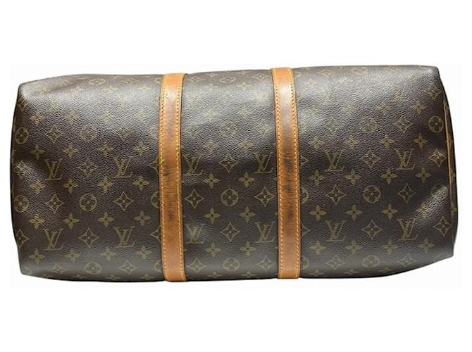 Borsa Louis Vuitton Monogram Keepall 50 Marrone - vista 3