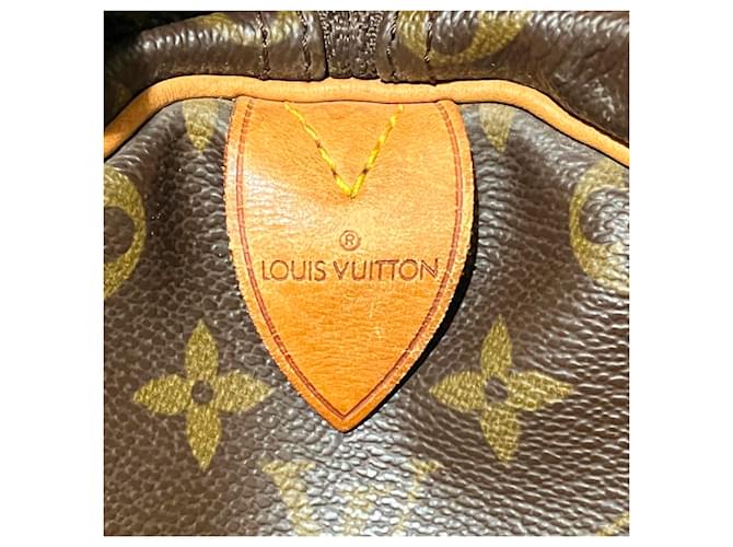 Borsa Louis Vuitton Monogram Keepall 50 Marrone - vista 4