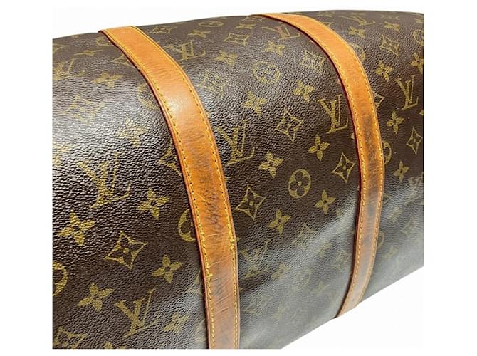 Borsa Louis Vuitton Monogram Keepall 50 Marrone - vista 8
