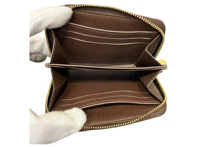 Monedero Zippy Damier Louis Vuitton Castaño - vista 3