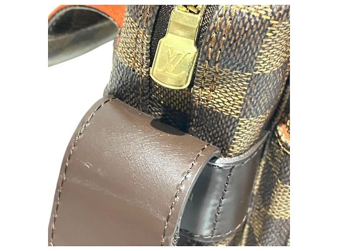 Borsa Louis Vuitton Damier Naviglio Marrone - vista 7