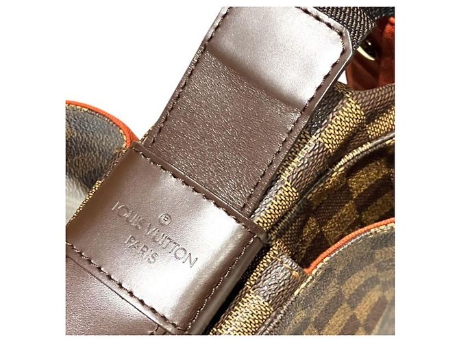 Borsa Louis Vuitton Damier Naviglio Marrone - vista 8