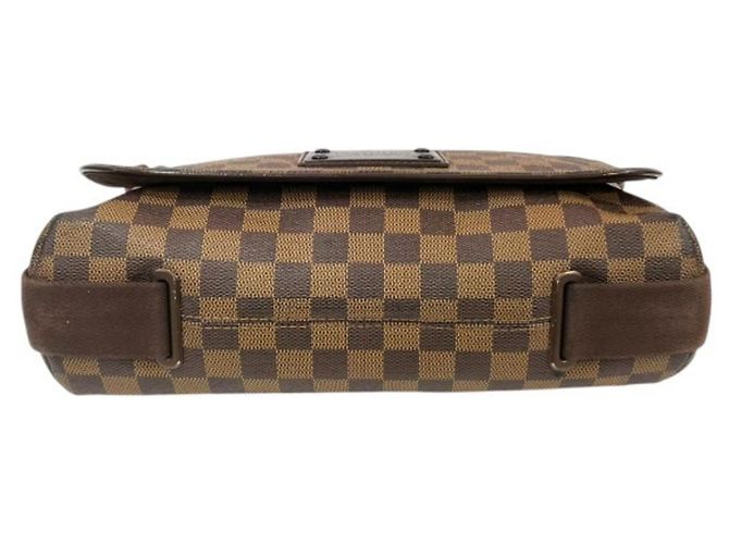Borsa Louis Vuitton Damier Brooklyn MM N51211 Marrone - vista 3