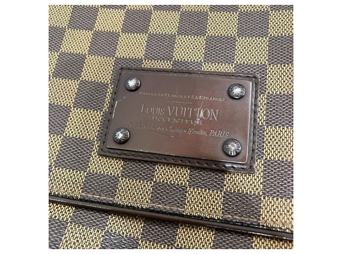 Borsa Louis Vuitton Damier Brooklyn MM N51211 Marrone - vista 8