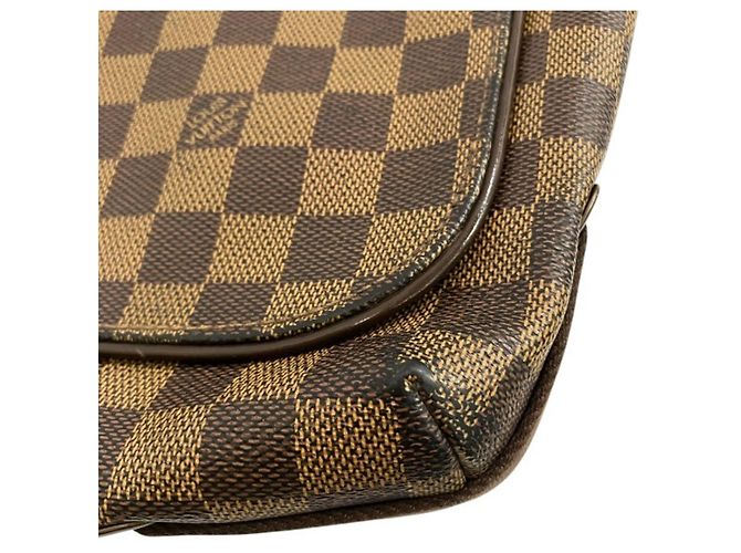 Borsa Louis Vuitton Damier Brooklyn MM N51211 Marrone - vista 9