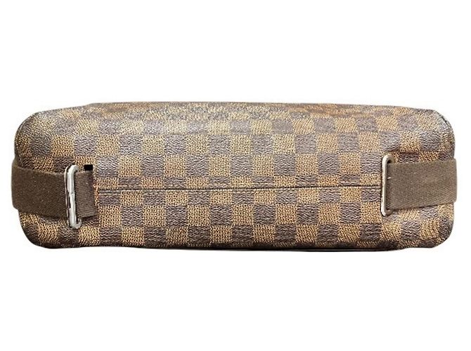 Borsa Louis Vuitton Damier Brooklyn MM Marrone - vista 3