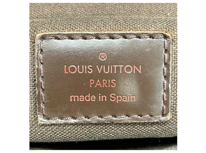 Borsa Louis Vuitton Damier Brooklyn MM Marrone - vista 4