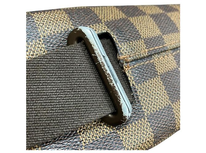 Borsa Louis Vuitton Damier Brooklyn MM Marrone - vista 7