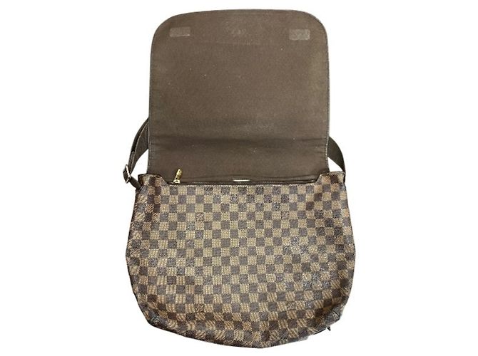 Borsa Louis Vuitton Damier Brooklyn MM Marrone - vista 9