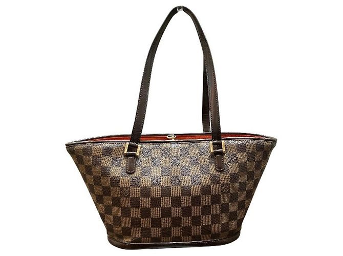 Borsa Tote Louis Vuitton Damier Manosque PM Marrone - vista 2