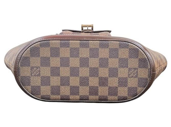 Borsa Louis Vuitton Damier Manosque PM Marrone - vista 3