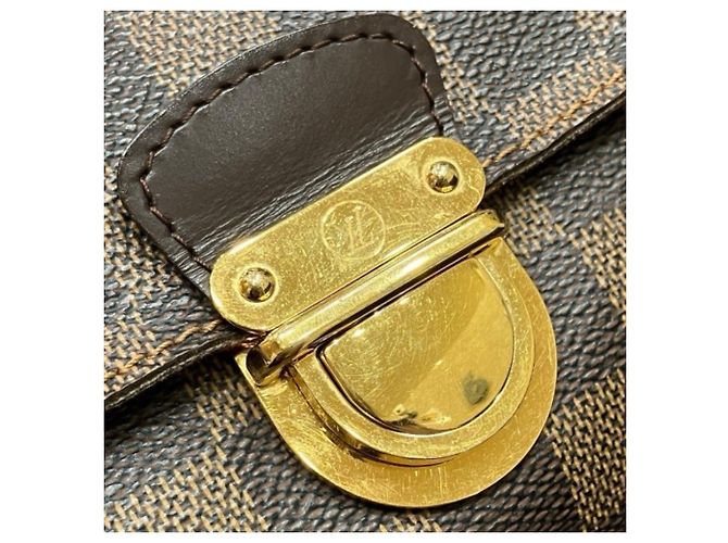 Borsa a tracolla Louis Vuitton Damier Ravello GM Marrone - vista 7