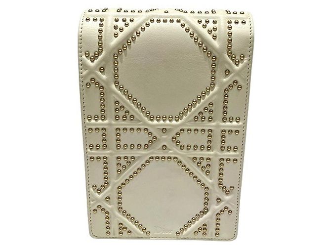Borsa Christian Dior Diorama Studded Crudo - vista 2