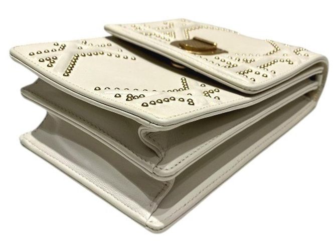 Borsa Christian Dior Diorama Studded Crudo - vista 8