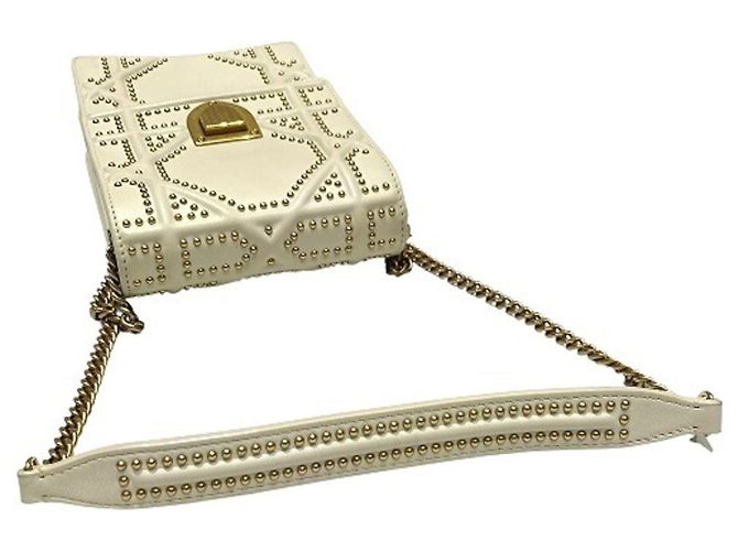 Borsa Christian Dior Diorama Studded Crudo - vista 9
