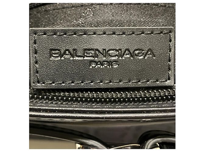 Borsa Tote Balenciaga in tela nera e pelle Nero - vista 4