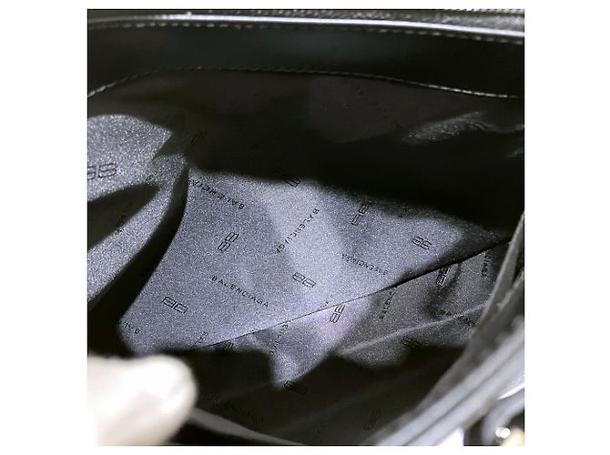 Borsa Tote Balenciaga in tela nera e pelle Nero - vista 6
