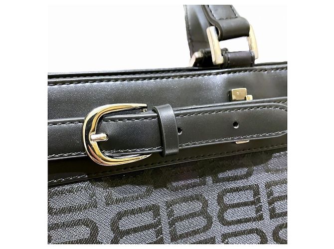 Borsa Tote Balenciaga in tela nera e pelle Nero - vista 8