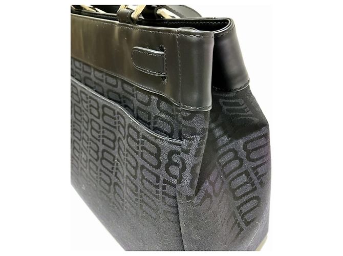 Borsa Tote Balenciaga in tela nera e pelle Nero - vista 9