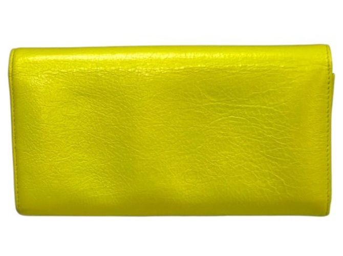 Portafoglio con tracolla Balenciaga Classic 253040 Giallo - vista 2