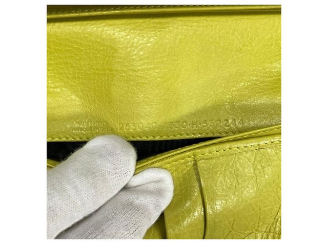 Portafoglio con tracolla Balenciaga Classic 253040 Giallo - vista 8