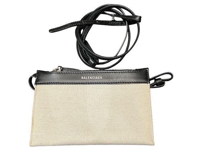 Sac cabas Balenciaga Navy Cabas XS Noir Blanc - vue 5