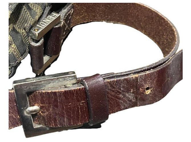 Borsa a secchiello Fendi Zucca Mamma Cachi - vista 5