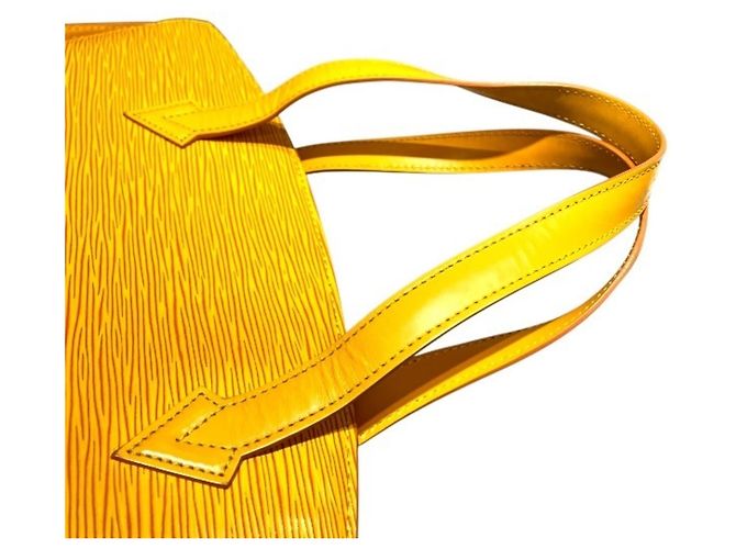 Borsa Louis Vuitton Epi Saint Jacques Giallo - vista 7