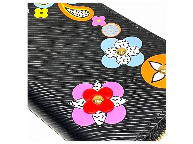 Cartera Zippy Epi Flower Louis Vuitton Negro - vista 9