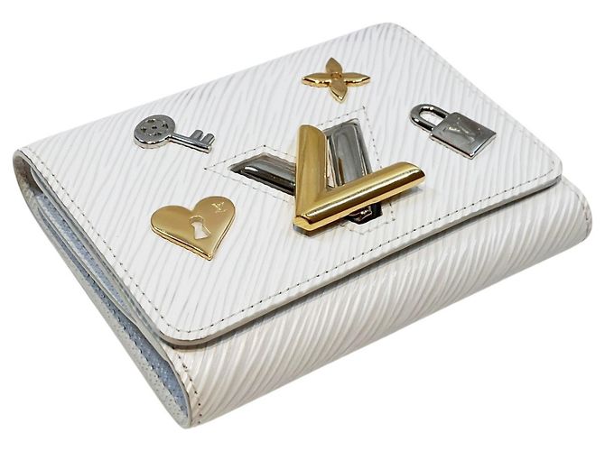 Cartera tríptico Louis Vuitton Portefeuille Twist Compact Blanco - vista 8