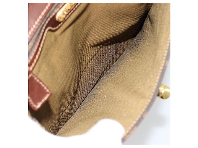 Borsa a Mano FENDI Zucca Canvas Nero Marrone Auth 180302A - vista 11