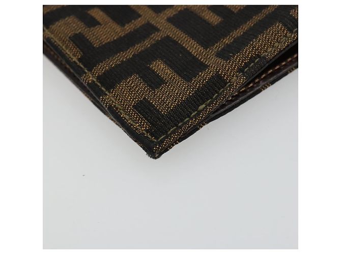 Borsa a Mano FENDI Zucca Canvas Nero Marrone Auth 180302A - vista 14