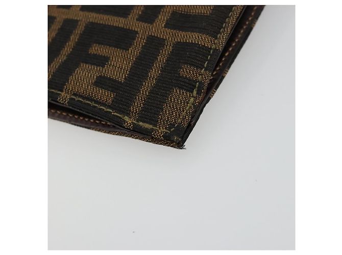 Borsa a Mano FENDI Zucca Canvas Nero Marrone Auth 180302A - vista 15
