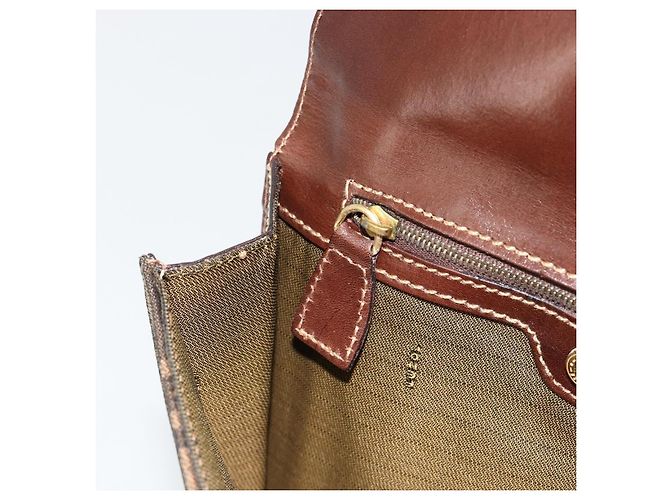 Borsa a Mano FENDI Zucca Canvas Nero Marrone Auth 180302A - vista 20