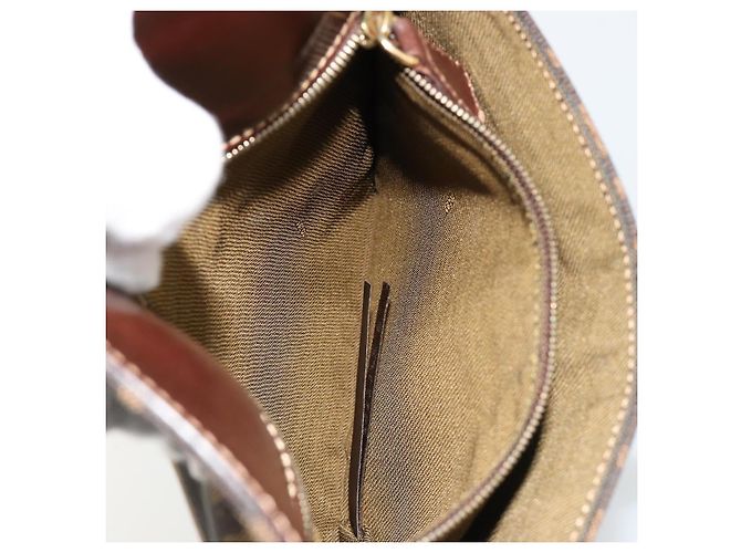 Borsa a Mano FENDI Zucca Canvas Nero Marrone Auth 180302A - vista 21